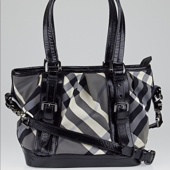 Burberry Bags | Black Beat Check Tote Burberry London Black Beat Check Nylon